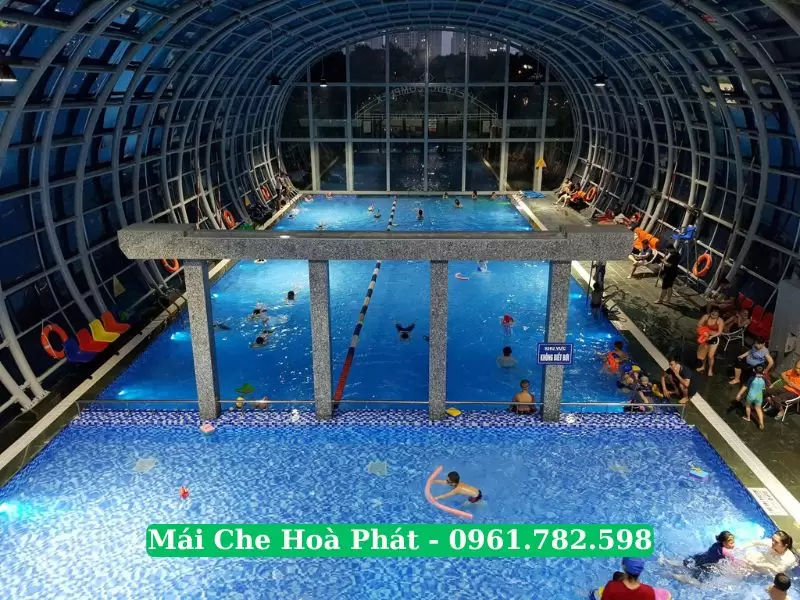 Mái che bể bơi bằng nhựa Poly