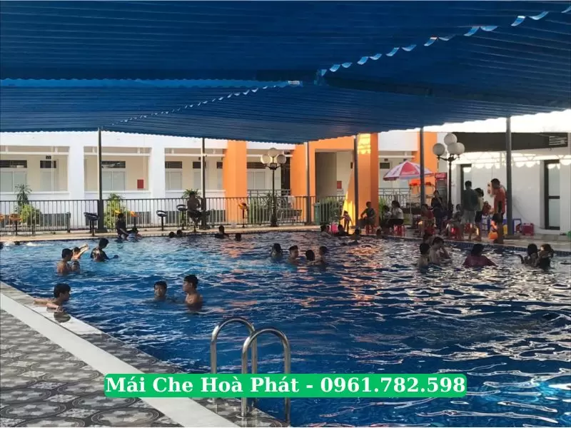 Công trình bạt che bể bơi tại Bát Tràng
