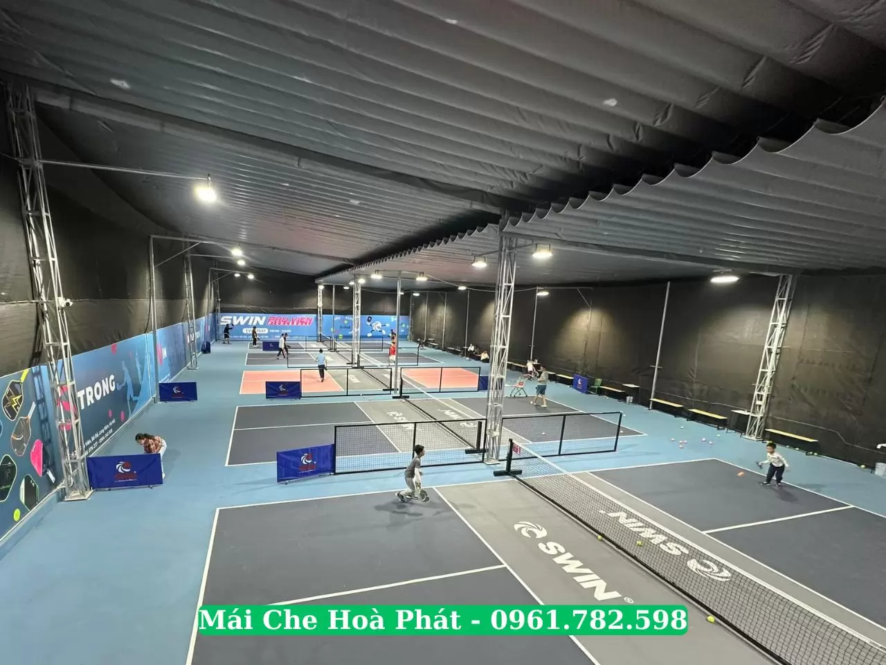 Phân bổ hệ cột sân pickeball Swin