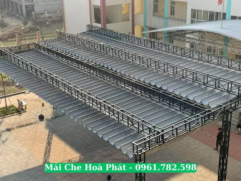 Mái bạt xếp trường học tại Hà Nam