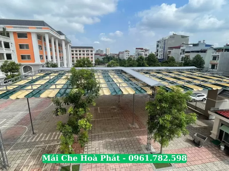 Công trình mái che sân trường tại Vĩnh Phúc