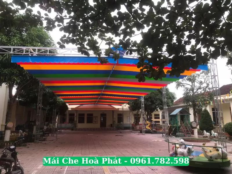 Mái bạt di động sân trường tại Long Biên