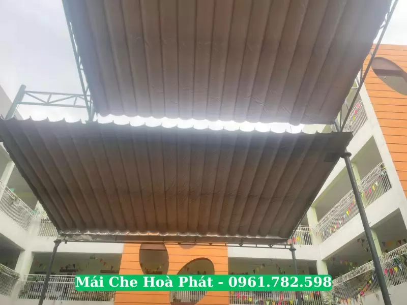 Công trình mái bạt xếp trường học tại Văn Giang Hưng Yên