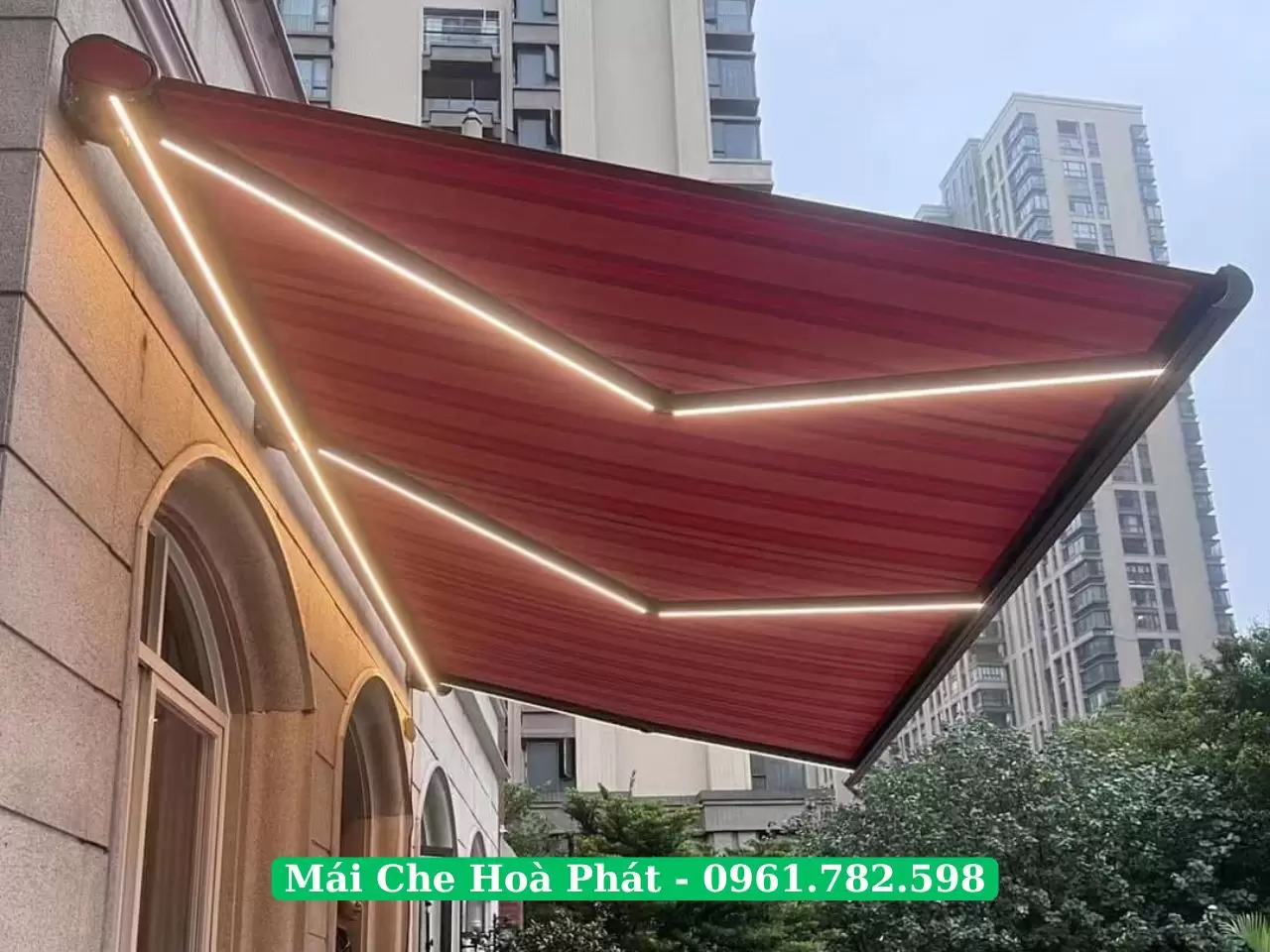 Công trình mái hiên tự động KĐT Mễ Trì