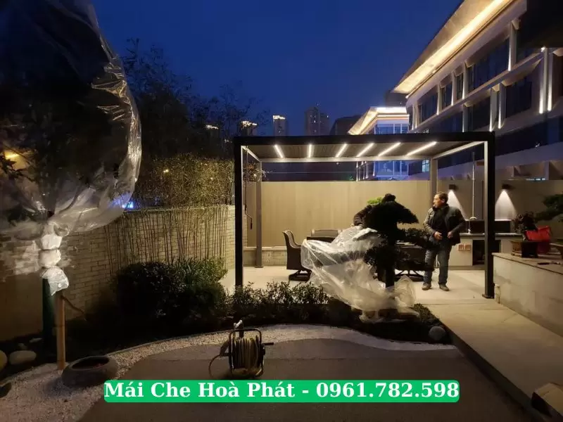 Mái che pergola nhôm tại Hưng Yên