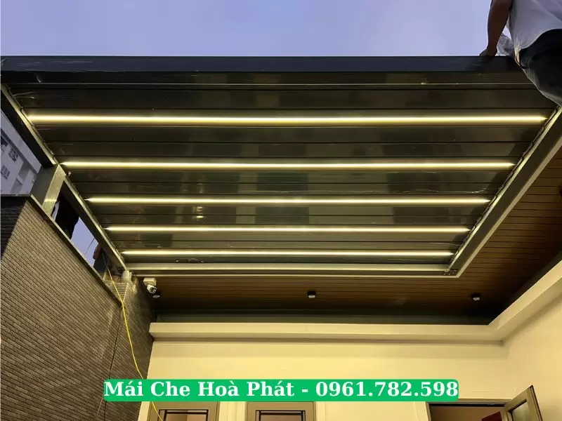 Mái nhôm xếp tự động tại Hà Nội