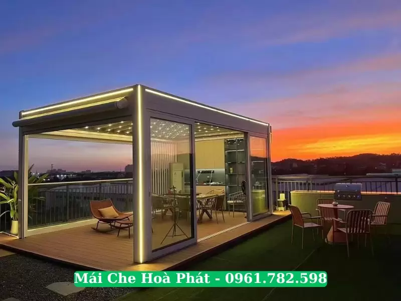 Công trình nhà chòi mái nhôm xếp tại SaPa