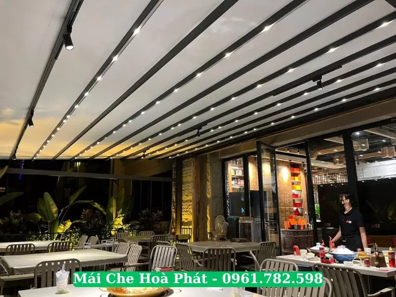 Công trình mái xếp khung nhôm tại Quảng Ninh