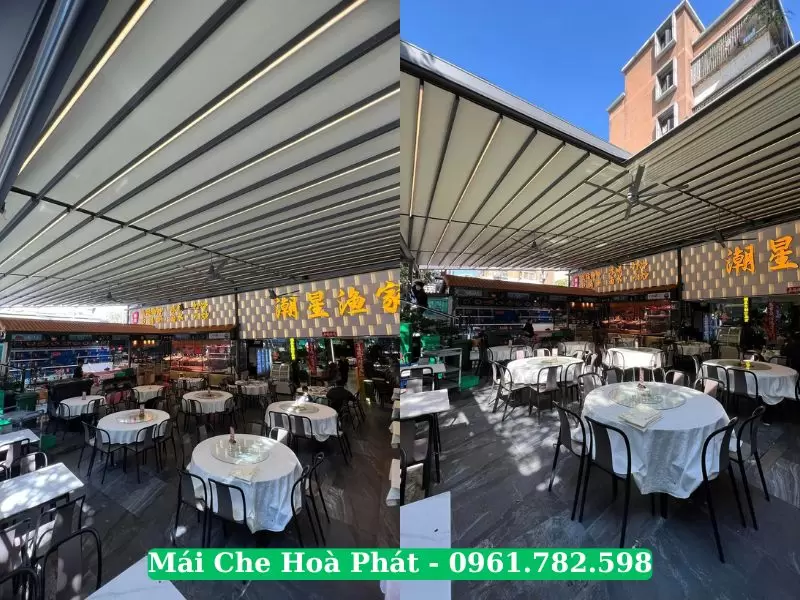 Mái bạt xếp hợp kim nhôm