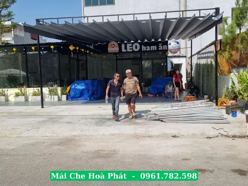 Bạt xếp quán ăn tại Long Biên