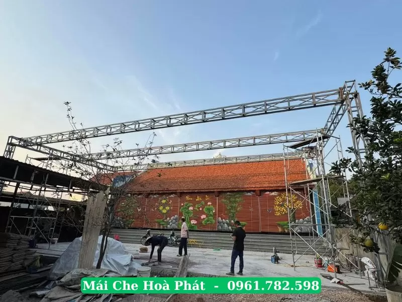 Hệ khung 4D mái bạt xếp lượn sóng