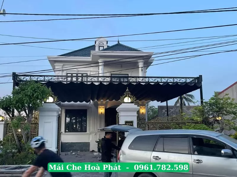 Mái che bạt xếp sân vườn tại Bắc Ninh