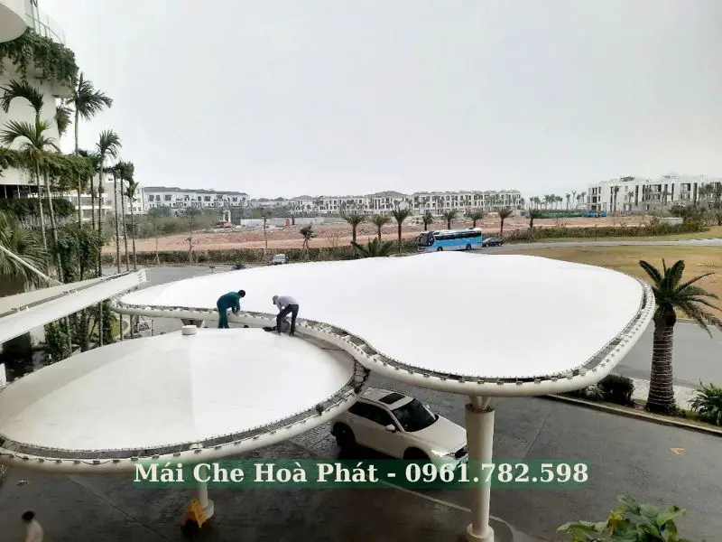 Cấu tạo của mái bạt căng