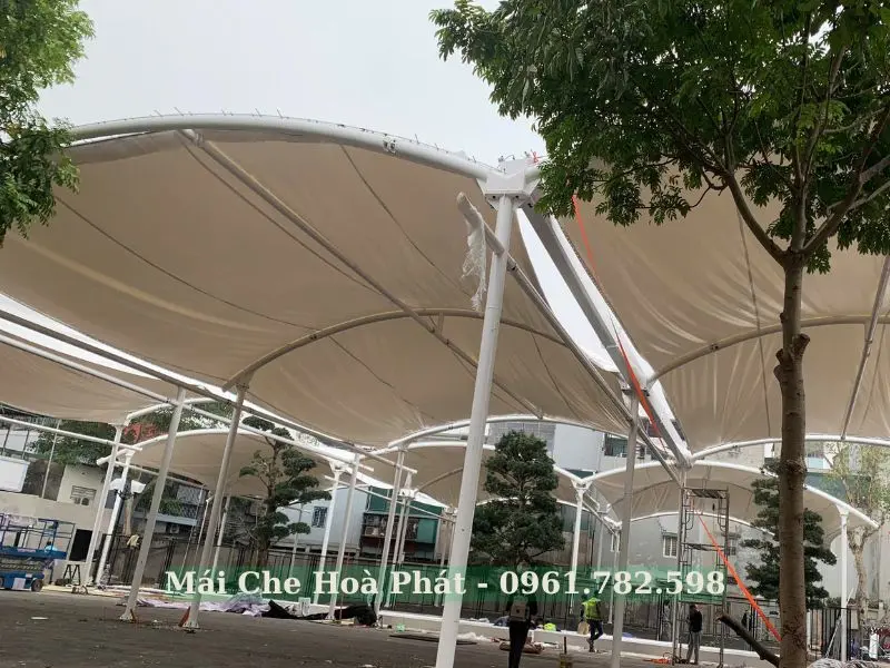 Lắp đặt bạt căng che nắng tại Hà Nội