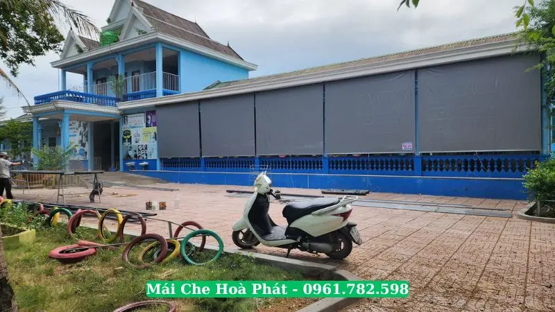 Công trình bạt cuốn che nắng trường học tại Hoài Đức