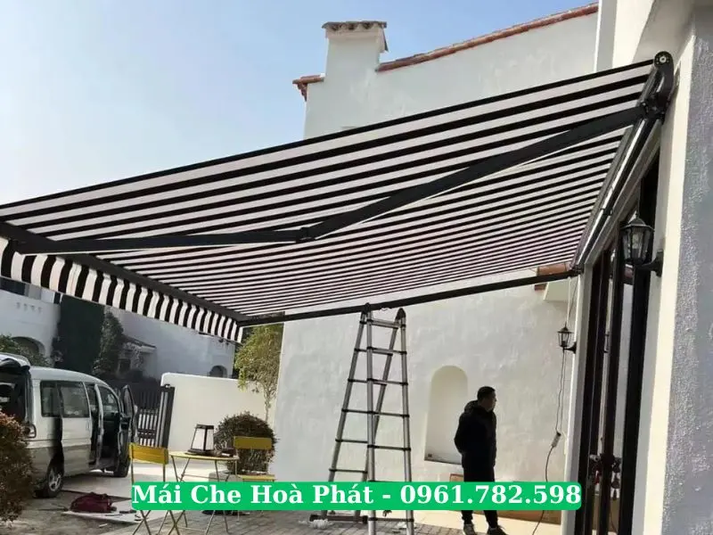 Mái hiên che nắng biệt thự tại Gia Lâm