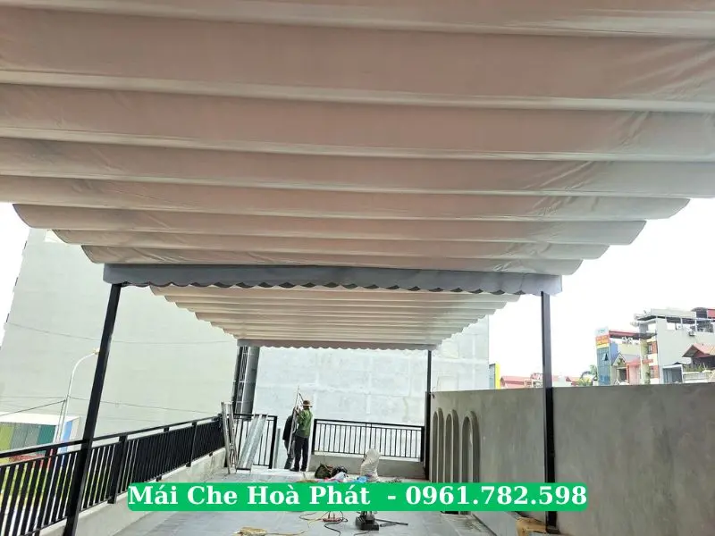 Thi công mái che sân thượng tại Hải Dương