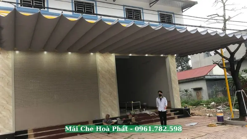 Thi công mái che sân trước tại Vĩnh Phúc