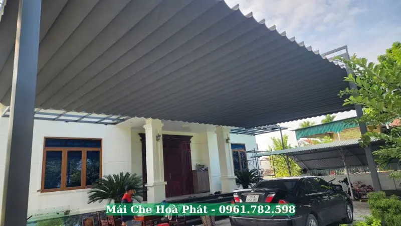 Công trình mái che sân vườn tại Hoà Bình