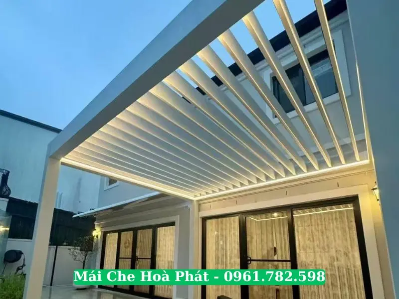 Mái nhôm xếp tự động thông minh