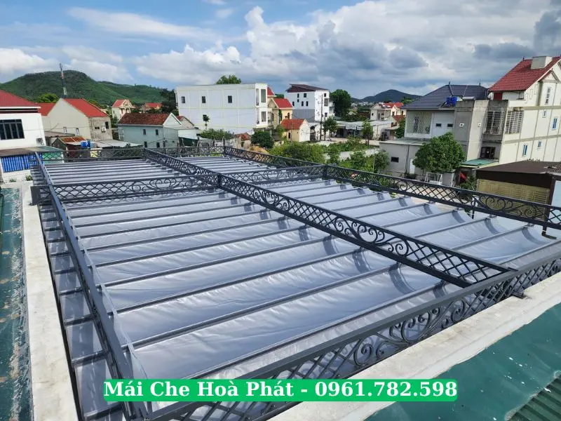 Mái bạt xếp thông minh Hoà Phát