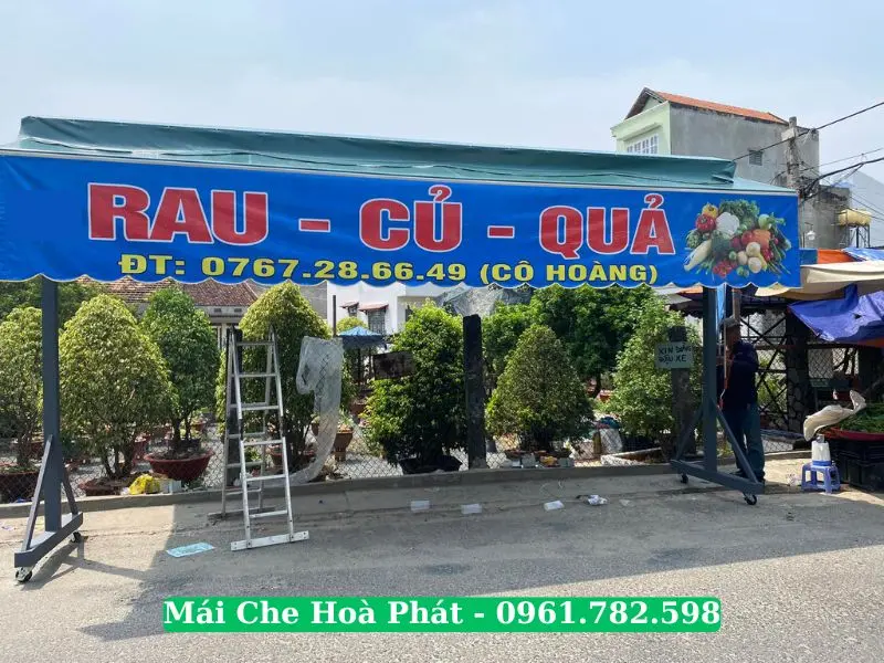 Mái hiên chữ A quán rau tại Chương Mỹ