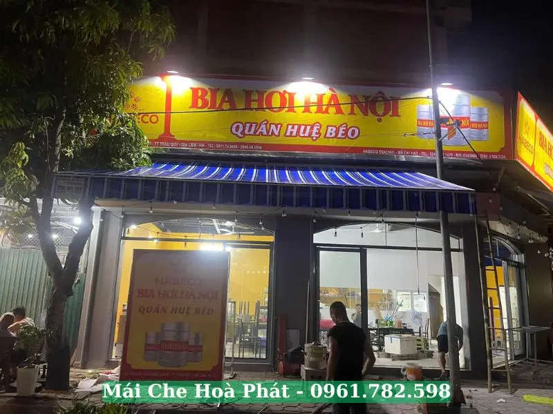 Công trình mái hiên di động tại Gia Lâm