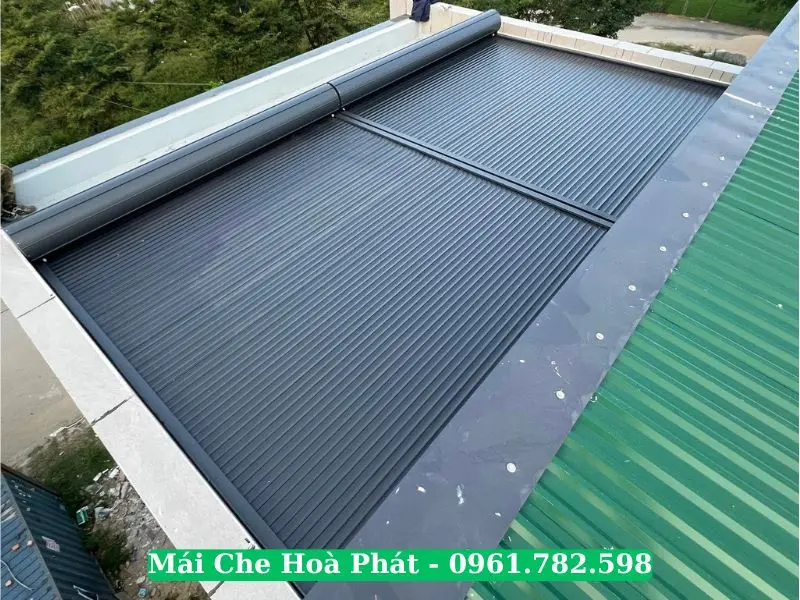 Công trình mái nhôm cuốn tự động tại Bắc Ninh