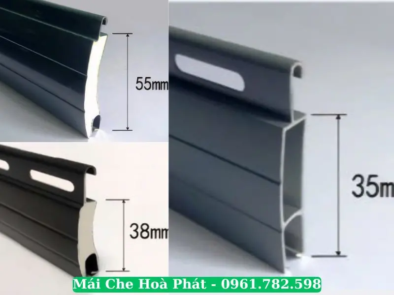 Các mẫu nan nhôm của mái nhôm cuốn
