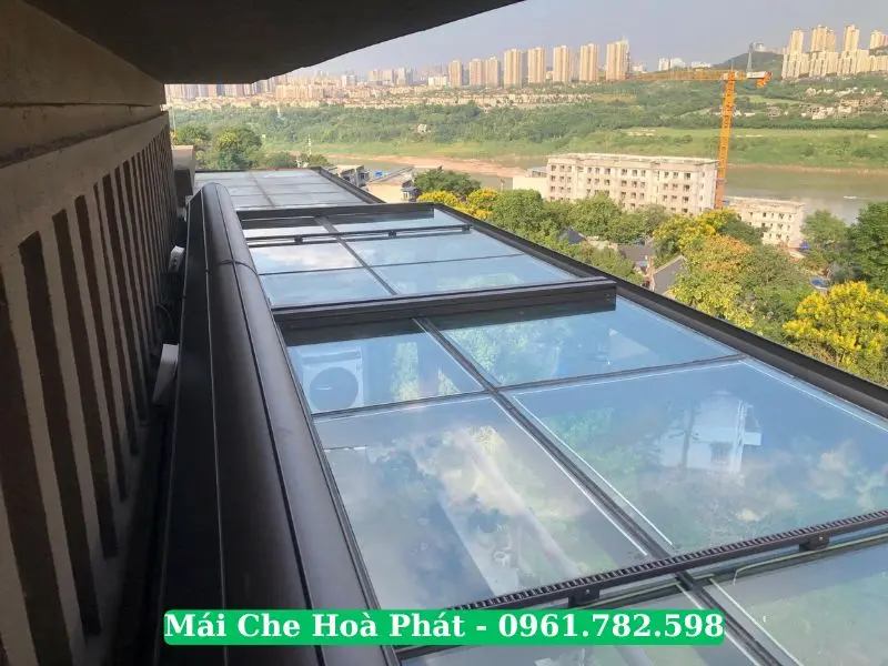 Công trình mái nhôm cuốn tại Long Biên