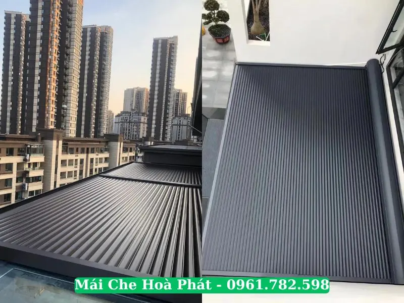 Mái nhôm cuốn tự động Hoà Phát