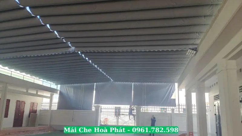 Công trình mái bạt xếp sân pickleball tại Ứng Hoà