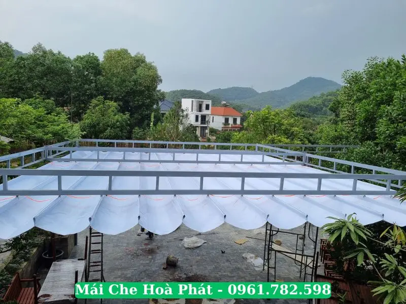 Mái xếp quán cafe tại Hưng Yên