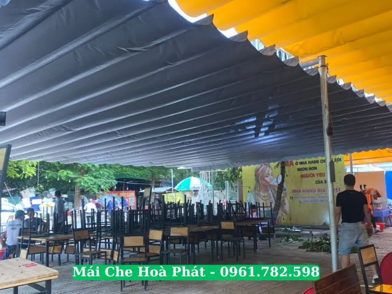 Mái bạt xếp quán nhậu tại Gia Lâm