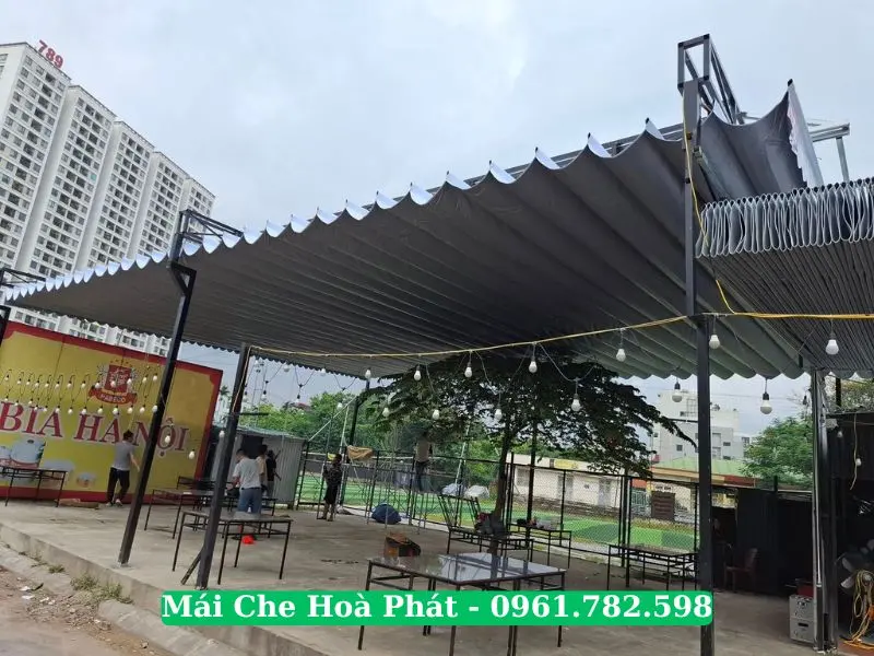 Mái che quán bia hơi ngoài trời