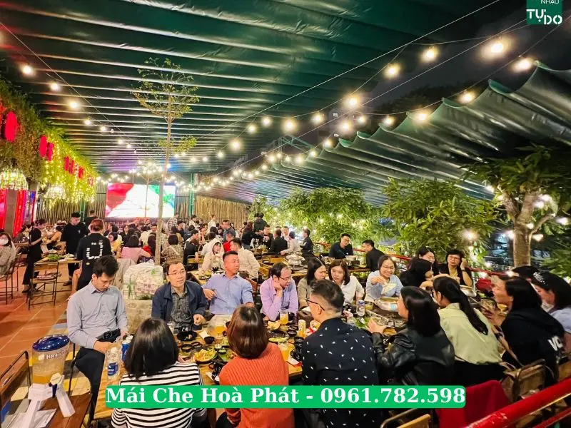 Mái bạt xếp quán nhậu Tự Do