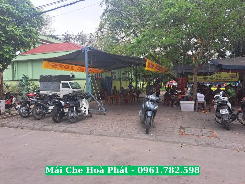 Mái hiên chữ A quán bia hơi