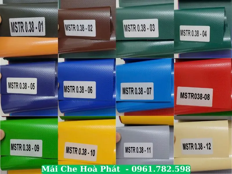 Màu bạt mái xếp