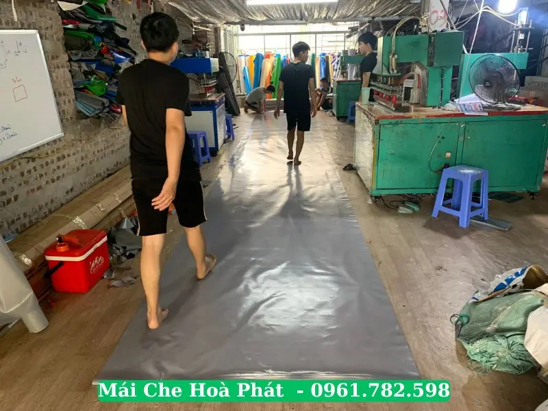 Quy trình cắt may bạt mái xếp