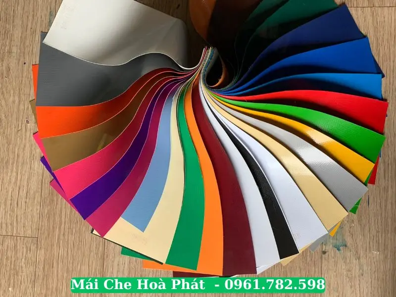 Bảng màu may bạt mái xếp