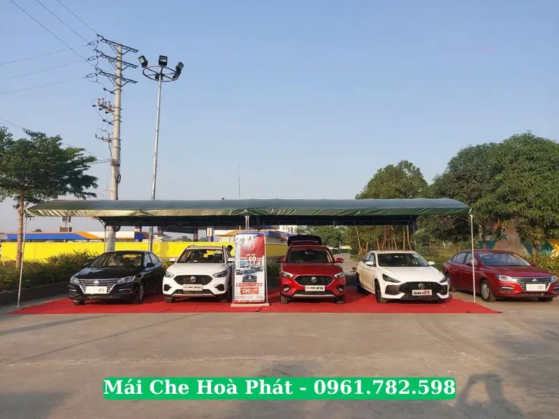 Mẫu nhà bạt vòm để xe ô tô