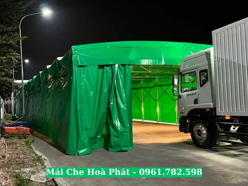 Công trình nhà bạt che ô tô kéo đẩy tại Bắc Giang