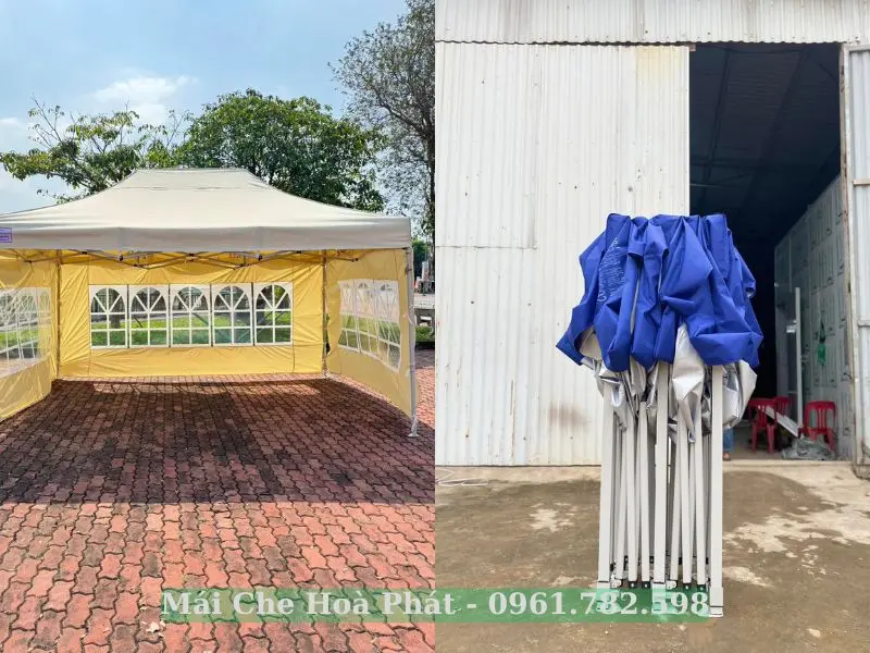 Hệ khung nhà bạt xếp gập