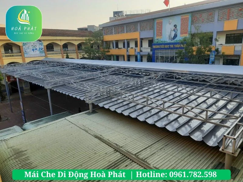 Bạt Myung Sung được ứng dụng lắp mái xếp