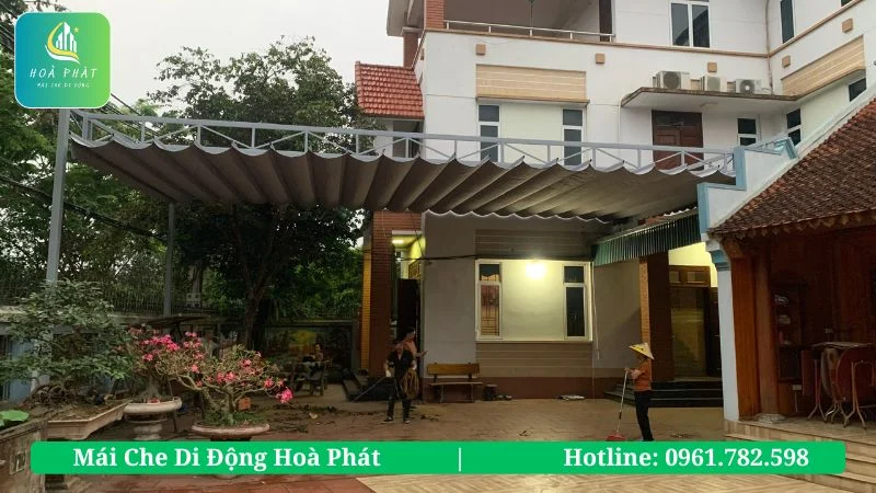 Ứng dụng bạt Myung Sung là mái bạt xếp