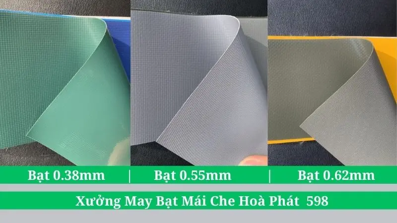Các loại bạt mái xếp phổ biến tại xưởng