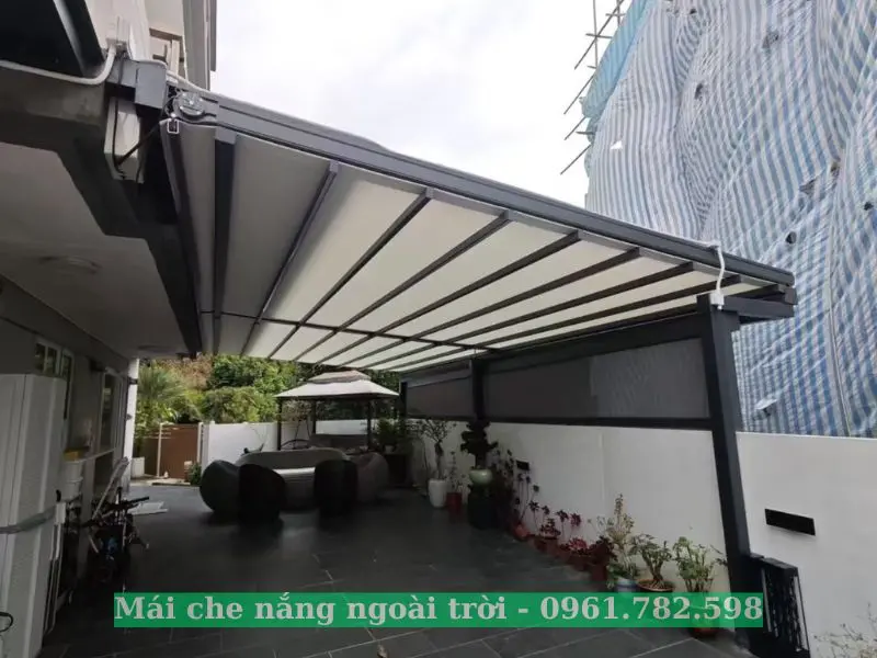 Mái xếp khung nhôm cao cấp