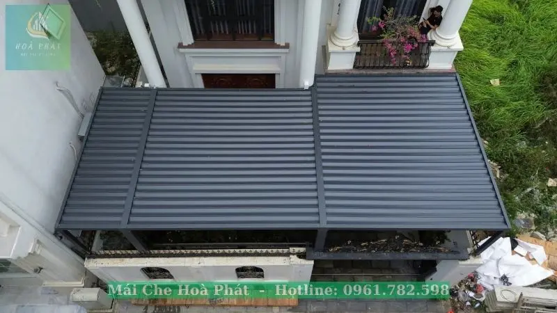 Mái nhôm zigzag trượt xếp thông minh