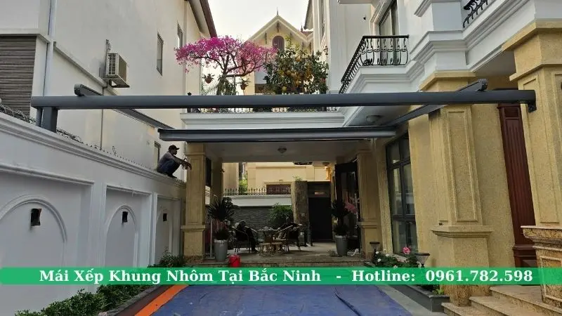 mái xếp khung nhôm tại Bắc Ninh