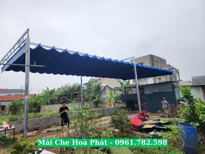 Thay bạt mái che sân vườn tại Gia Lâm